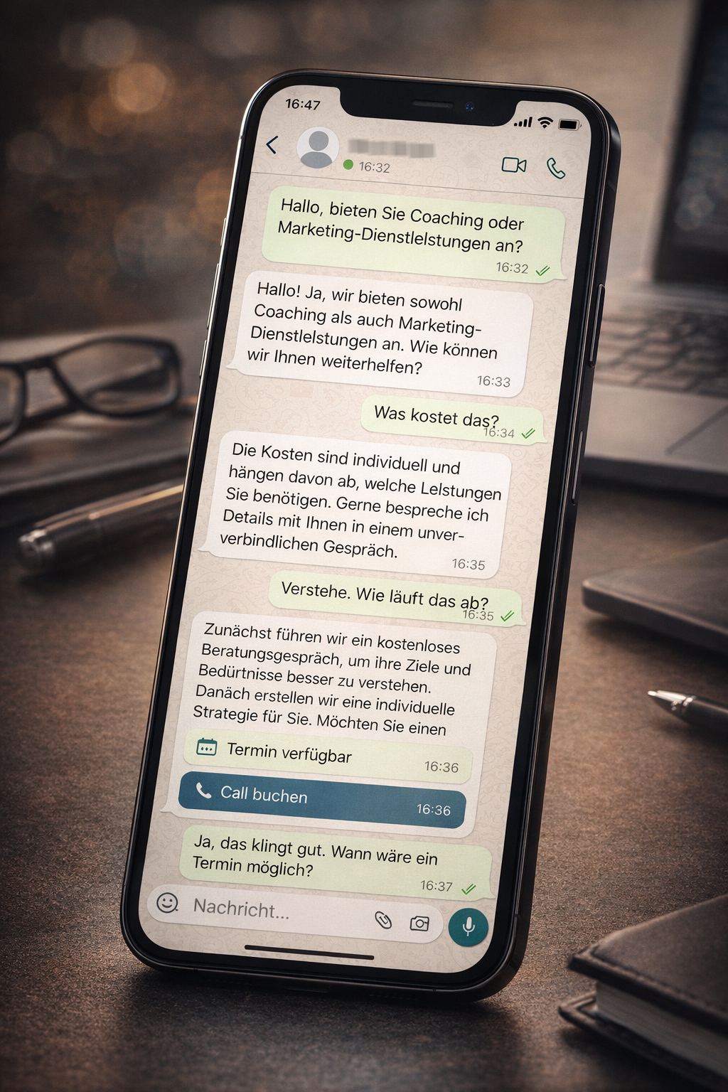 WhatsApp Gespräch Beispiel 1